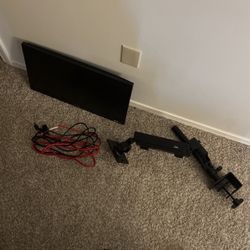 1080p 60 FPS gaming Monitor With Monitor arm Included .