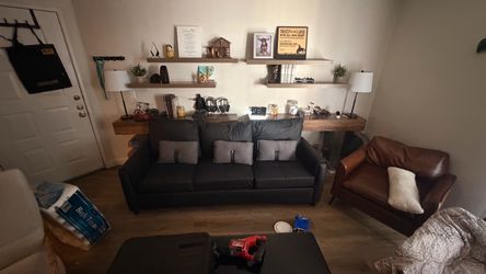 3 seat leather couch