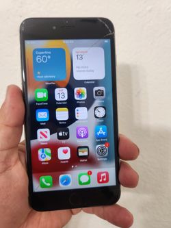 IPhone 6s plus 32gb space Grey cricket or at&t only Crack screen only issue