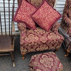 Plush Twin Vintage Chairs Beautiful!