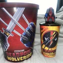 Deadpool X Wolverine Popcorn Bucket+Cup