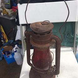 Nice vintage red glass railroad lantern only $30 firm