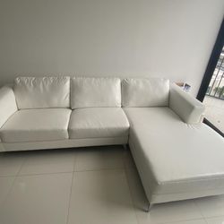 White Leather Couch