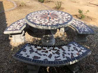 Concrete Patio Table Set