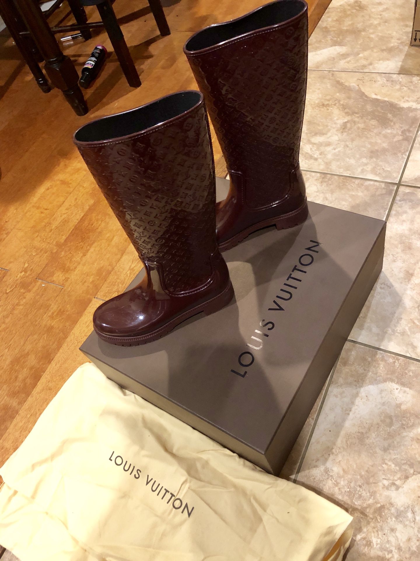 Louis Vuitton Monogram Rain Boots Size -10/40