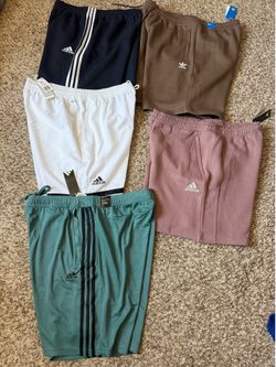 lot 5 Adidas Training Running Basketball Fleece Workout Shorts Sz.2XL