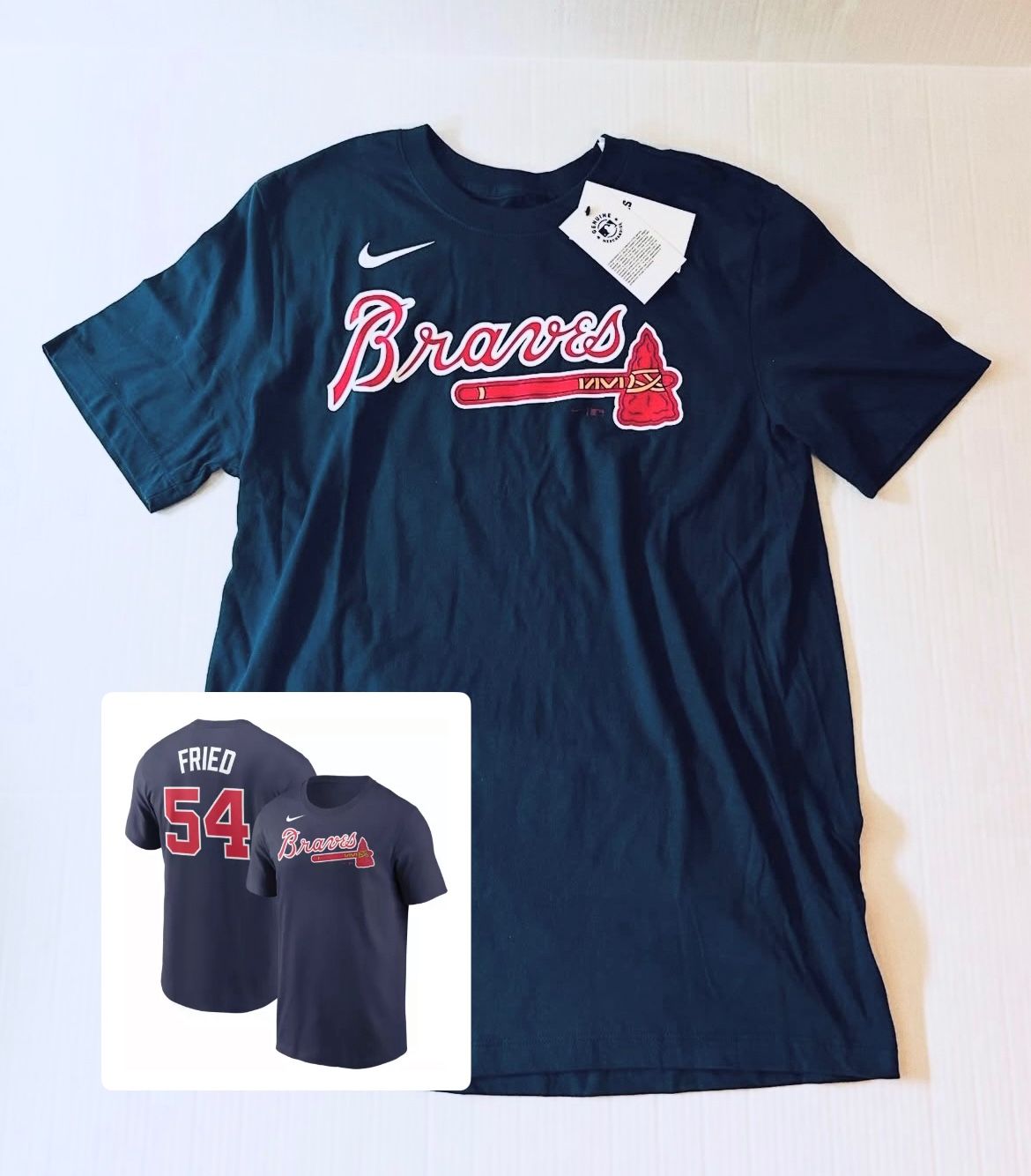 Nike Atlanta Braves Max Fried Fuse Name Number T-Shirt Men’s Size M