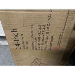 King Black Metal Bed Frame