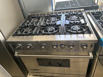 Viking 36” slide in range in stainless steel all gas