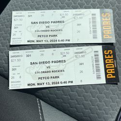 San Diego Padres vs Colorado Rockies Baseball Tickets
