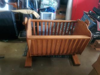 Baby Cradle Custom Made Oak