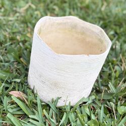 Beige Ceramic Flower Pot (No Drain Hole