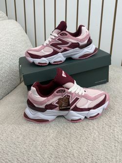 New Balance 9060 Pink Burgundy Sneakers