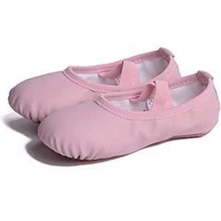 New Big Girls Size 2.5 Pink Ballet Flat Shoes Dance Slippers
