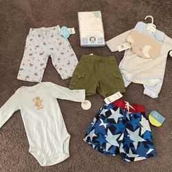 Baby Boy’s All New With Tags - Size 3-6 Months - Gymboree, Bon Bebe, Carter’s, And Gerber