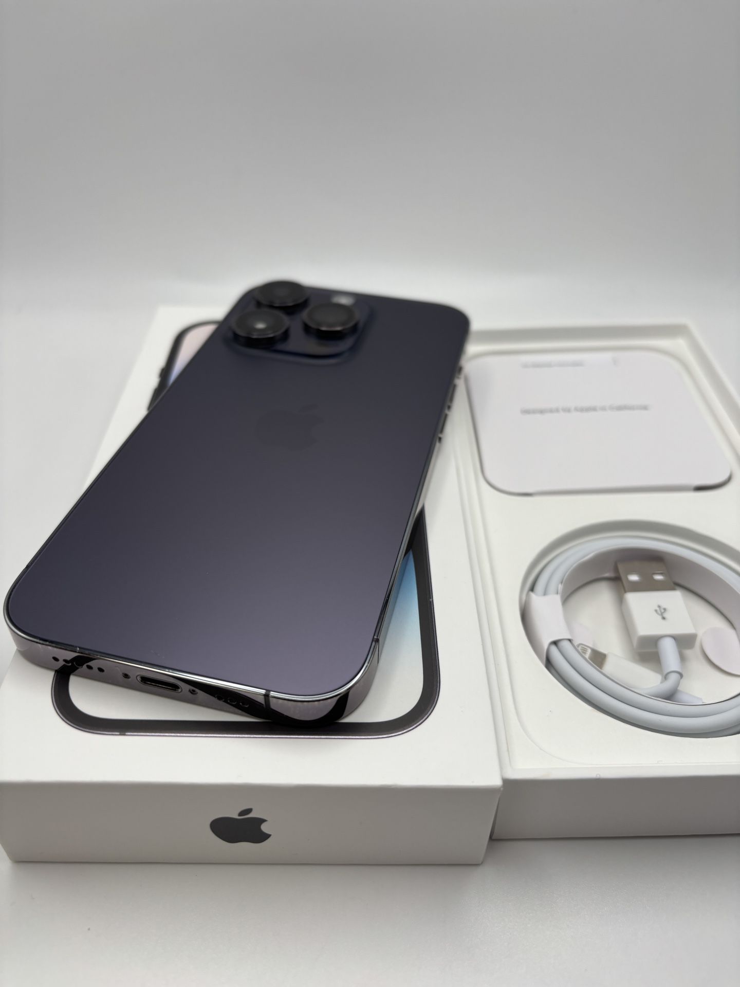 Purple iPhone 14 Pro 128gb unlocked for any carrier battery health 