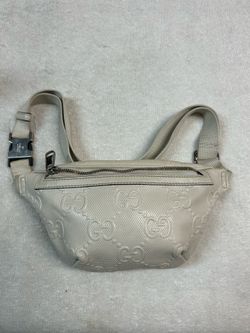 Gucci White Monogram Bumbag
