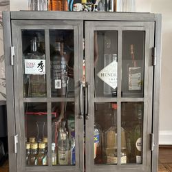 Metal and Glass Storage Cabinet