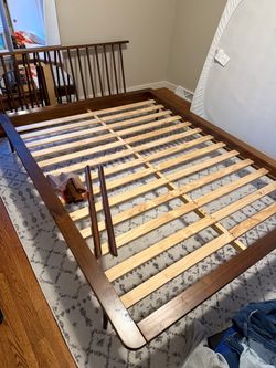 Mid Century Queen Modern Wood Bed Frame