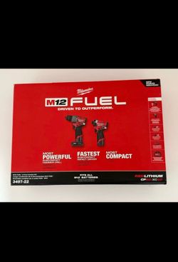 Milwaukee M12 FUEL 2-Tool Combo Kit (3497-22) - brand new