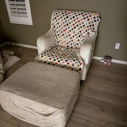 FREE Fabric Chair With Ottoman