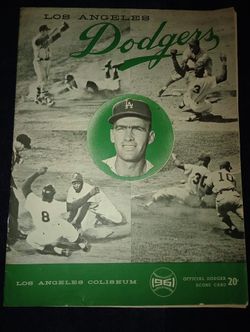 Vintage Los Angeles Dodgers Scorecard
