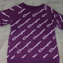 Girls/kids Champion Sweatshirt Purple All Over Print