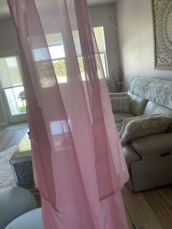 Sheer Pink Curtains