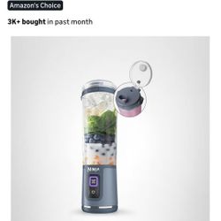 Ninja Portable Blender Ninja BC151NV Blast Portable Blender, Cordless, 18oz. Vessel, Personal Blender-for Shakes & Smoothies, BPA Free, Leakproof-Lid 