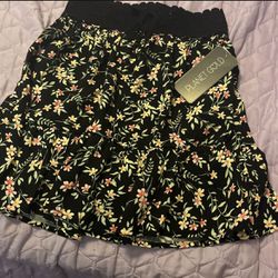 Black Crochet Top Floral Mimi Skirt 