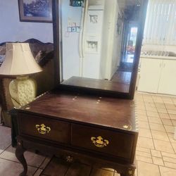 Antique Cabinet With Mirror