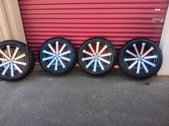 LIKE NEW RIMS AND PIRELLI TIRES 
FOR RAM 1500 OR ANY 5*139.7
LUG PATTERN  5×139.7
$350