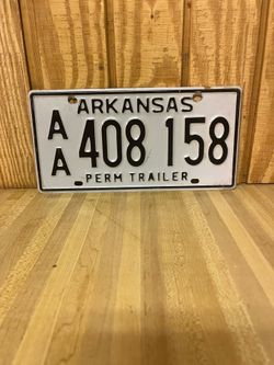 Arkansas license plate