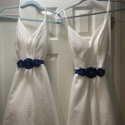 2 Juniors White Dresses 