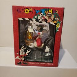 Looney Tunes Christmas 1996 Matrix Collectible Ornament Sylvester Tweety Bird Cage  Xmas B3