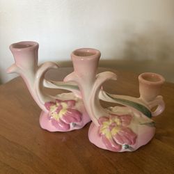 Vintage USA Pottery Candle holders
