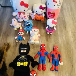 Hello Kitty , Super Mario  Bros , Star Wars , Lego . Bluey Spider Man 