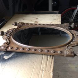 Antique Wooden Mirror 