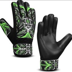 Football Goalkeeper Gloves for Boys Youth Soccer Goalie Gloves with Strong Grip Size 2 4 to 5 years old