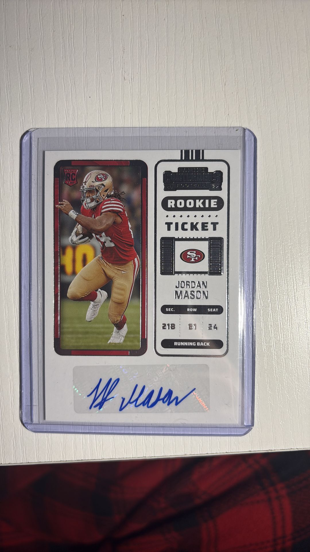 Jordan Mason Rookie Ticket Gem Mint No. (contact info removed) Panini Contenders