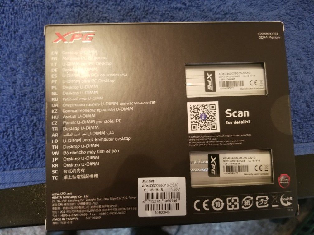 XPG gammix D10 16gb 3000