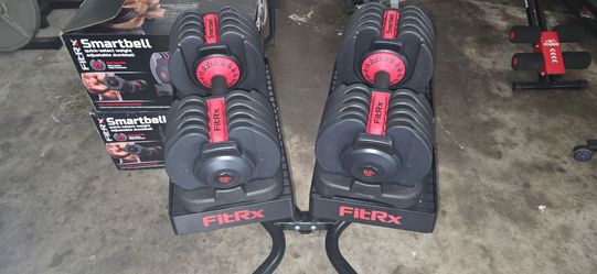 FitRx Smart Adjustable Dumbbell set with stand