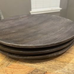 13” Hearth & Hand Wood Charger Trays 