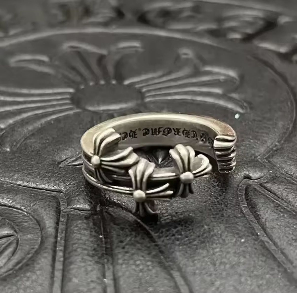 Chrome Hearts Silver Ring – Iconic Gothic Style