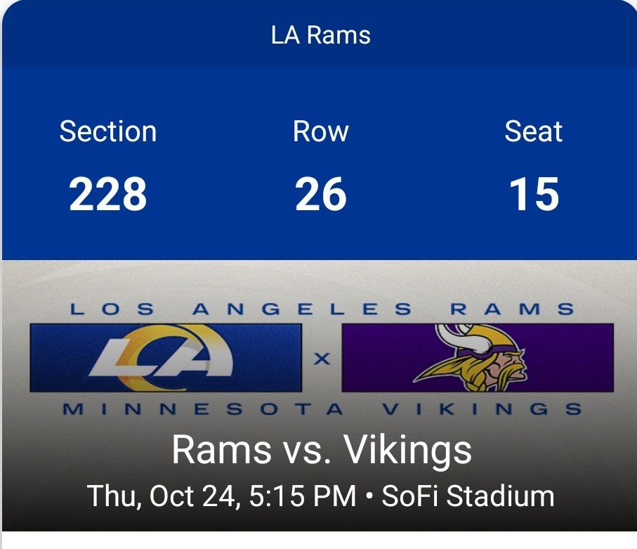 Rams VS Vikings