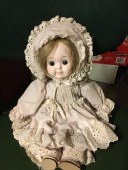 Porcelain doll face and hands