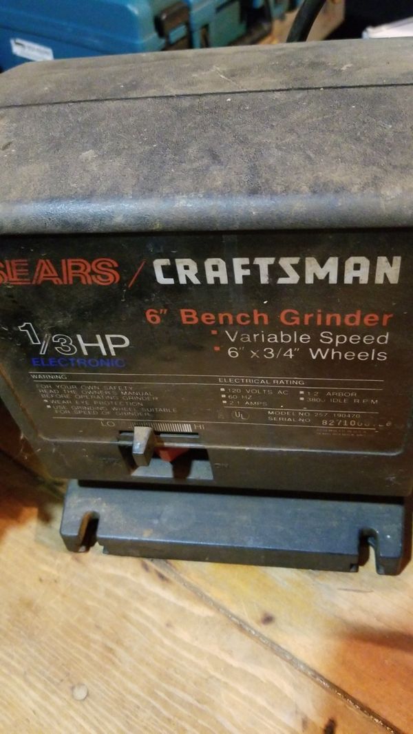 Sears Craftsman 6 Bench Grinder For Sale In Eugene Or Offerup