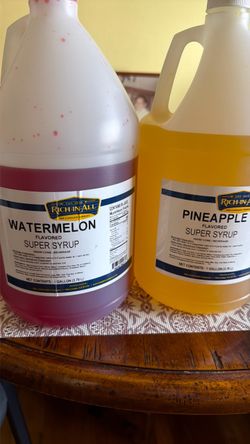 Snow cone syrup red blue yellow