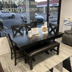 BEAUTIFUL KELLY DINING TABLE SET!$699!*SAME DAY DELIVERY*NO CREDIT NEEDED*EASY FINANCING*HUGE SALE*