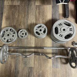 Barbell With Weights 